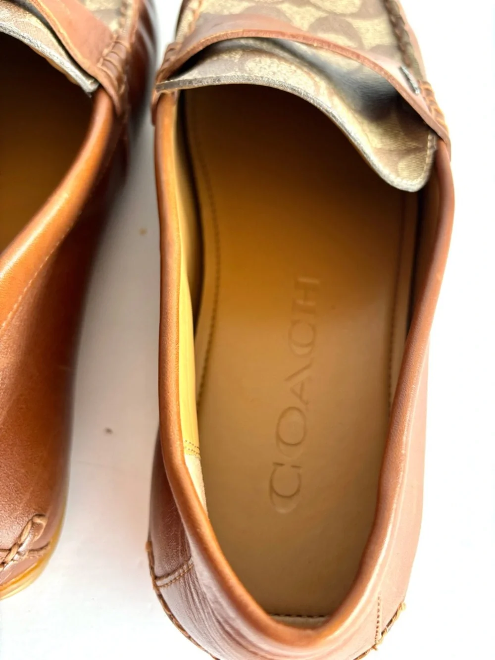 Coach Mott Driver Men's Size 10.5 D Loafers Shoes signature FG2983 EUC